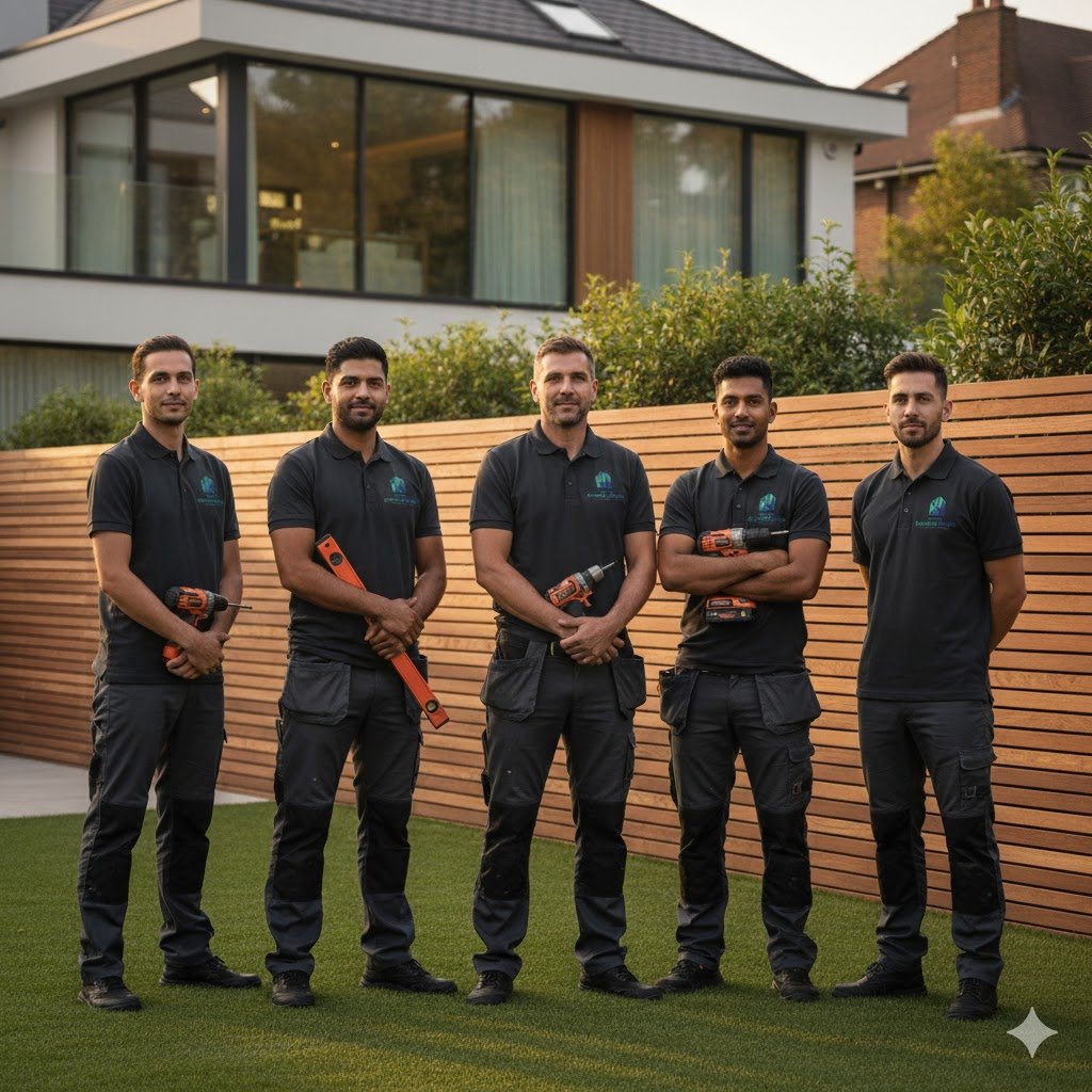 London Broken Fence team at work on a North London property